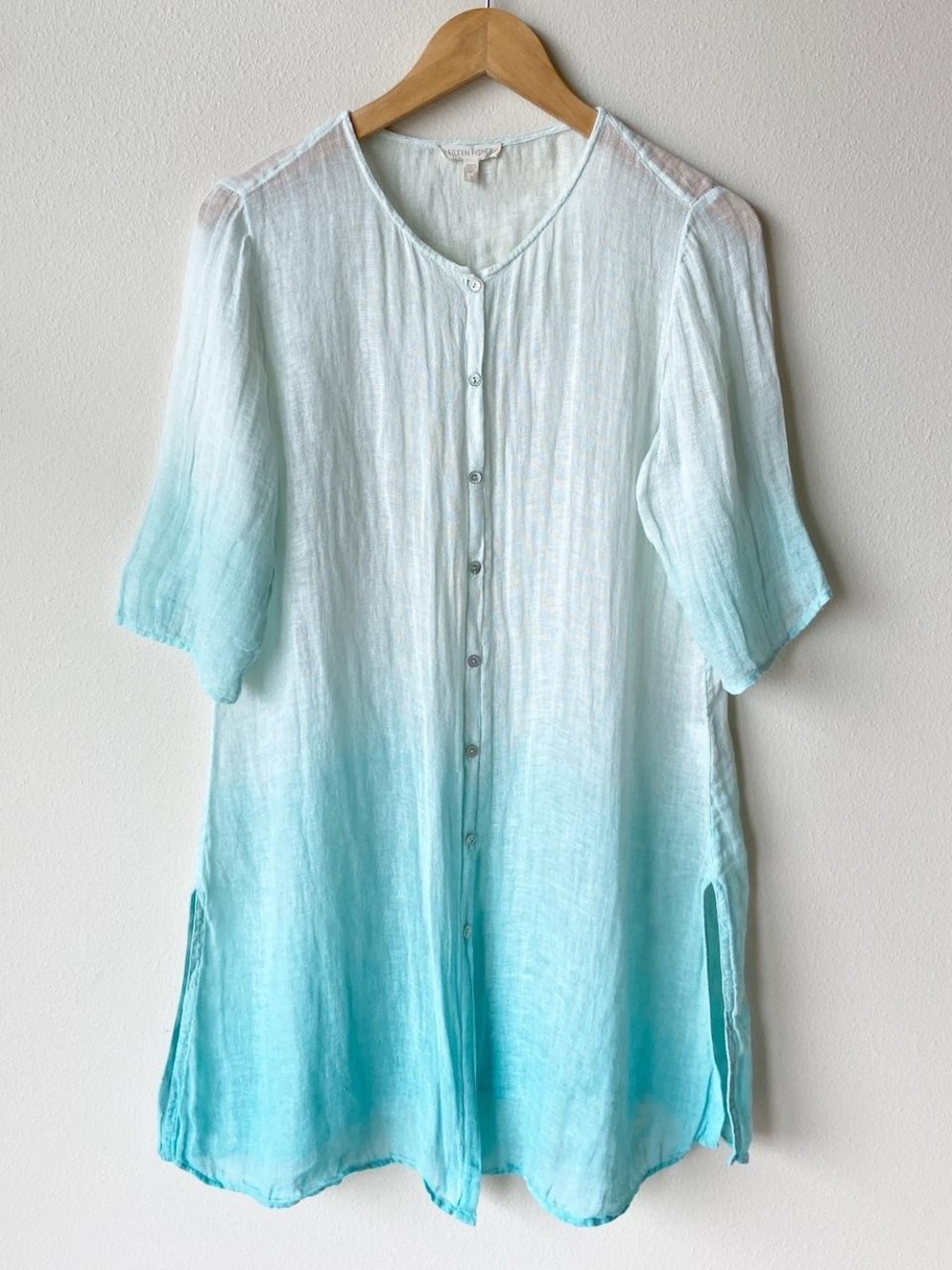 Eileen Fisher 100% Linen Button Down
Ombre Dip Dye Tunic - Picture 2 of 8